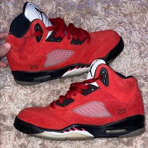 Jordan Kids Red and Black Sneakers